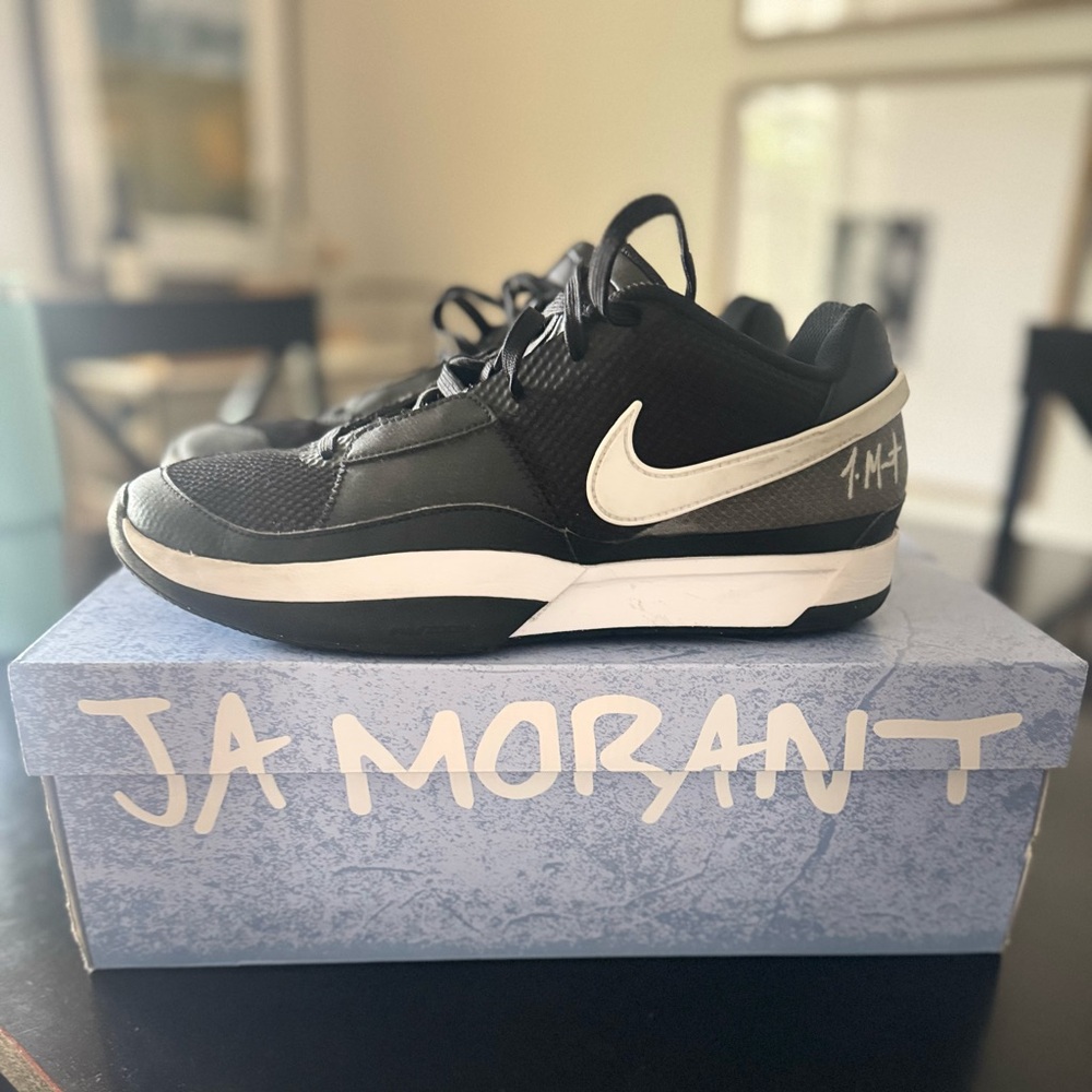 Ja Morant Nike Black and White Basketball Shoes